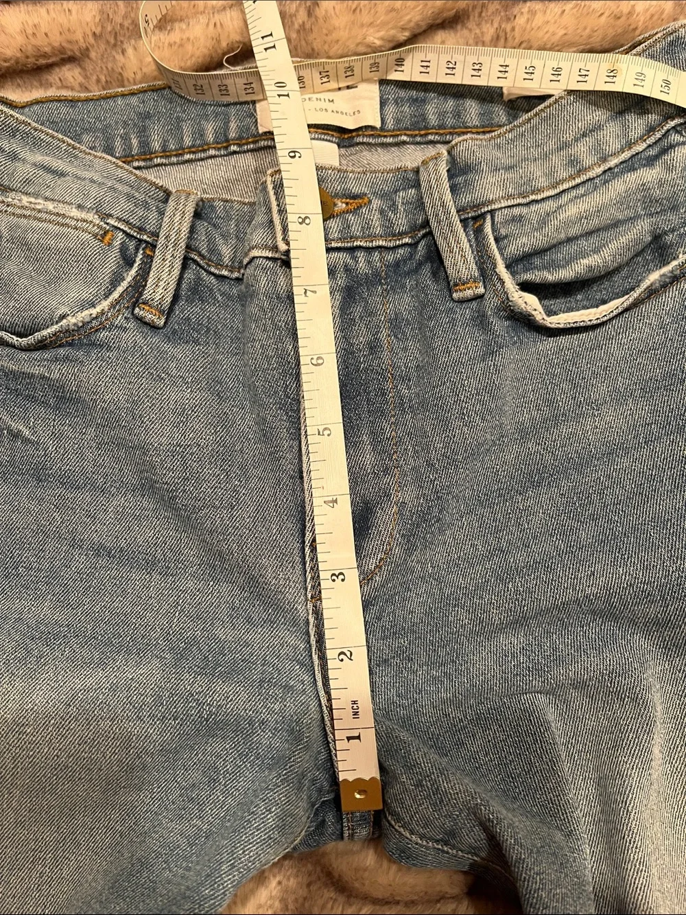 FRAME Le High Straight Leg Released Hem Crop Jeans - Picture 6 of 10